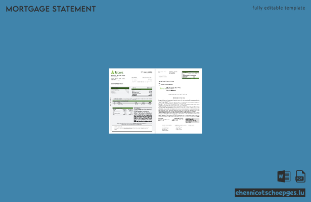 USA Regions Bank Hypothekenabrechnung in Word- und PDF-Formaten 1-2 Beispielvorschau